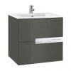 Roca Victoria-N 600m 2-Drawer Wall Hung Vanity Unit - Gloss Anthracite Grey 1 Roca Victoria-N 600m 2-Drawer Wall Hung Vanity Unit - Gloss Anthracite Grey -Wall Hung Vanity Units Shop 855834153 P