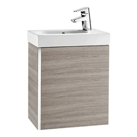 Roca Mini 450m Wall Hung Vanity Unit - Textured Grey 3 Roca Mini 450m Wall Hung Vanity Unit - Textured Grey