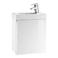 Roca Mini 450m Wall Hung Vanity Unit - Gloss White