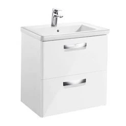Roca The Gap 600m 2-Drawer Wall Hung Vanity Unit - Gloss White
