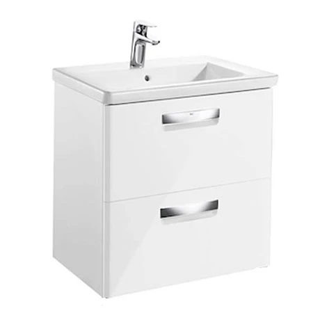 Roca The Gap 600m 2-Drawer Wall Hung Vanity Unit - Gloss White 3 Roca The Gap 600m 2-Drawer Wall Hung Vanity Unit - Gloss White