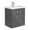 Apollo2 505mm Gloss Grey Wall Hung Vanity Unit -Wall Hung Vanity Units Shop AP2GWH5 prod