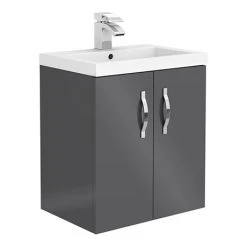 Apollo2 505mm Gloss Grey Wall Hung Vanity Unit