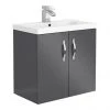 Apollo2 605mm Gloss Grey Wall Hung Vanity Unit 1 Apollo2 605mm Gloss Grey Wall Hung Vanity Unit -Wall Hung Vanity Units Shop AP2GWH6 np