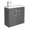 Apollo2 605mm Gloss Grey Compact Wall Hung Vanity Unit 2 Apollo2 605mm Gloss Grey Compact Wall Hung Vanity Unit -Wall Hung Vanity Units Shop APC2GWH6 np