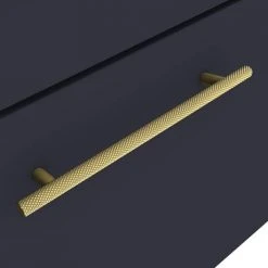 Arezzo Wall Hung Vanity Unit - Matt Blue - 500mm with Industrial Style Brushed Brass Handle 8 Arezzo Wall Hung Vanity Unit - Matt Blue - 500mm with Industrial Style Brushed Brass Handle -Wall Hung Vanity Units Shop AZB5WHVBBIS d2 460