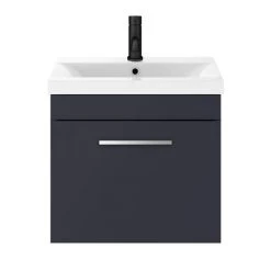 Arezzo 500 Matt Blue Wall Hung 1-Drawer Vanity Unit with Chrome Handle 10 Arezzo 500 Matt Blue Wall Hung 1-Drawer Vanity Unit with Chrome Handle -Wall Hung Vanity Units Shop AZB5WHVCH ND3 460