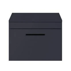 Arezzo Wall Hung Countertop Vanity Unit - Matt Blue - 600mm with Matt Black Handle 9 Arezzo Wall Hung Countertop Vanity Unit - Matt Blue - 600mm with Matt Black Handle -Wall Hung Vanity Units Shop AZB6WHWBK d3 460