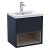 Arezzo Senza 500mm Matt Blue / Vicenza Oak Wall Hung Vanity Unit with Open Shelf + Ceramic Basin 2 Arezzo Senza 500mm Matt Blue / Vicenza Oak Wall Hung Vanity Unit with Open Shelf + Ceramic Basin -Wall Hung Vanity Units Shop AZBLUVO5 P