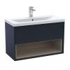 Arezzo Senza 800mm Matt Blue / Vicenza Oak Wall Hung Vanity Unit with Open Shelf + Ceramic Basin 2 Arezzo Senza 800mm Matt Blue / Vicenza Oak Wall Hung Vanity Unit with Open Shelf + Ceramic Basin -Wall Hung Vanity Units Shop AZBLUVO8 P