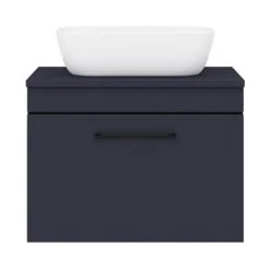 Arezzo Wall Hung Countertop Basin Unit - Blue with Black Handle - 600mm inc. Basin 12 Arezzo Wall Hung Countertop Basin Unit - Blue with Black Handle - 600mm inc. Basin -Wall Hung Vanity Units Shop AZBWHMB465 d4 460