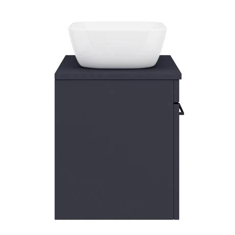 Arezzo Wall Hung Countertop Basin Unit - Blue with Black Handle - 600mm inc. Basin 8 Arezzo Wall Hung Countertop Basin Unit - Blue with Black Handle - 600mm inc. Basin - Image 6