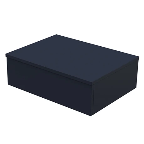 Arezzo Wall Hung Countertop Basin Shelf with Drawer - Matt Blue - 600 x 450mm 3 Arezzo Wall Hung Countertop Basin Shelf with Drawer - Matt Blue - 600 x 450mm