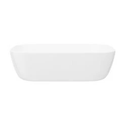 Arezzo Floating Basin Shelf with Drawer - Matt White - 600mm inc. Curved Rectangular Basin -Wall Hung Vanity Units Shop AZCTWHT6B1 n d4 460