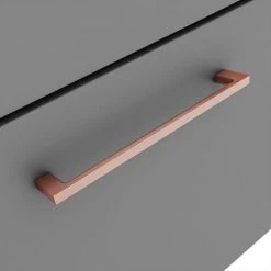 Arezzo 600 Matt Grey Wall Hung 1-Drawer Vanity Unit with Rose Gold Handle 11 Arezzo 600 Matt Grey Wall Hung 1-Drawer Vanity Unit with Rose Gold Handle -Wall Hung Vanity Units Shop AZG6WHVRG d3 460