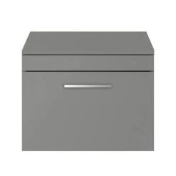 Arezzo Wall Hung Countertop Vanity Unit - Matt Grey - 600mm with Chrome Handle 8 Arezzo Wall Hung Countertop Vanity Unit - Matt Grey - 600mm with Chrome Handle -Wall Hung Vanity Units Shop AZG6WHWCH d2 460