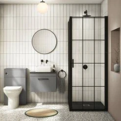 Arezzo Wall Hung Countertop Vanity Unit - Matt Grey - 600mm with Black Worktop & Matt Black Handle 12 Arezzo Wall Hung Countertop Vanity Unit - Matt Grey - 600mm with Black Worktop & Matt Black Handle -Wall Hung Vanity Units Shop AZG6WHWMBB d3 460