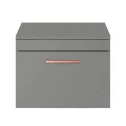 Arezzo Wall Hung Countertop Vanity Unit - Matt Grey - 600mm with Rose Gold Handle 8 Arezzo Wall Hung Countertop Vanity Unit - Matt Grey - 600mm with Rose Gold Handle -Wall Hung Vanity Units Shop AZG6WHWRG d2 460