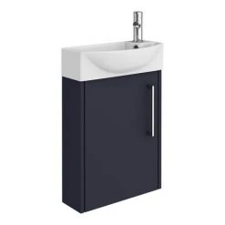 Arezzo Matt Blue 450mm 1TH Wall Hung Cloakroom Vanity Unit 9 Arezzo Matt Blue 450mm 1TH Wall Hung Cloakroom Vanity Unit -Wall Hung Vanity Units Shop AZMB4WH d4 460