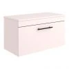 Arezzo Wall Hung Countertop Vanity Unit - Matt Pink - 800mm with Industrial Style Black Handle 2 Arezzo Wall Hung Countertop Vanity Unit - Matt Pink - 800mm with Industrial Style Black Handle -Wall Hung Vanity Units Shop AZP8WHWBKIS p
