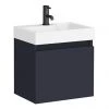 Arezzo Slim Wall Hung Vanity Unit - Matt Blue - 500 x 300mm -Wall Hung Vanity Units Shop AZS5BLU n p