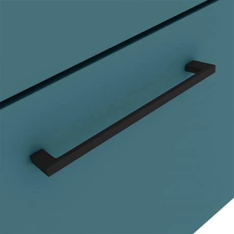 Arezzo Wall Hung Vanity Unit - Matt Green - 500mm 1-Drawer with Matt Black Handle 5 Arezzo Wall Hung Vanity Unit - Matt Green - 500mm 1-Drawer with Matt Black Handle - Image 3