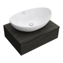 Brooklyn Floating Basin Shelf with Drawer - Black - 600mm incl. Oval Basin 9 Brooklyn Floating Basin Shelf with Drawer - Black - 600mm incl. Oval Basin -Wall Hung Vanity Units Shop BCTBLK6B2 n d1 460