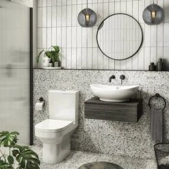 Brooklyn Floating Basin Shelf with Drawer - Black - 600mm incl. Oval Basin 12 Brooklyn Floating Basin Shelf with Drawer - Black - 600mm incl. Oval Basin -Wall Hung Vanity Units Shop BCTBLK6B2 n d5 460