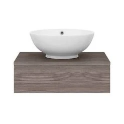 Brooklyn Floating Basin Shelf with Drawer - Grey Avola - 600mm inc. Round Basin 13 Brooklyn Floating Basin Shelf with Drawer - Grey Avola - 600mm inc. Round Basin -Wall Hung Vanity Units Shop BCTGA6B4 d6 460