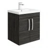 Brooklyn 500mm Black 2 Door Wall Hung Vanity Unit -Wall Hung Vanity Units Shop BWH5BLK prod