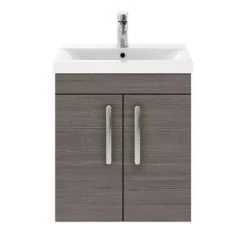 Brooklyn 500mm Grey Avola 2 Door Wall Hung Vanity Unit 11 Brooklyn 500mm Grey Avola 2 Door Wall Hung Vanity Unit -Wall Hung Vanity Units Shop BWH5GA nd1 460