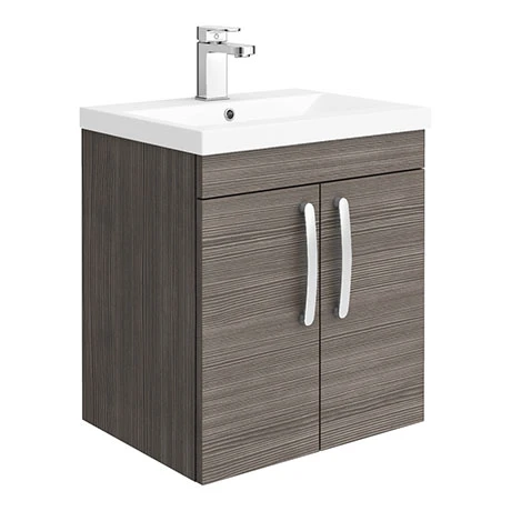 Brooklyn 500mm Grey Avola 2 Door Wall Hung Vanity Unit 3 Brooklyn 500mm Grey Avola 2 Door Wall Hung Vanity Unit