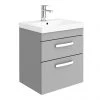 Brooklyn 500 Grey Mist Wall Hung 2 Drawer Vanity Unit with Thin-Edge Basin 1 Brooklyn 500 Grey Mist Wall Hung 2 Drawer Vanity Unit with Thin-Edge Basin -Wall Hung Vanity Units Shop BWH5GM2DTE p
