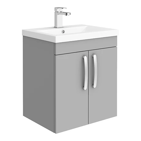 Brooklyn 500mm Grey Mist 2 Door Wall Hung Vanity Unit 3 Brooklyn 500mm Grey Mist 2 Door Wall Hung Vanity Unit