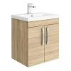 Brooklyn 500mm Natural Oak 2 Door Wall Hung Vanity Unit 2 Brooklyn 500mm Natural Oak 2 Door Wall Hung Vanity Unit -Wall Hung Vanity Units Shop BWH5N np
