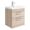 Brooklyn 500mm Natural Oak Wall Hung 2-Drawer Vanity Unit with Thin-Edged Ceramic Basin 1 Brooklyn 500mm Natural Oak Wall Hung 2-Drawer Vanity Unit with Thin-Edged Ceramic Basin -Wall Hung Vanity Units Shop BWH5OAK2DTE np