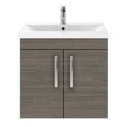 Brooklyn 600mm Grey Avola 2 Door Wall Hung Vanity Unit 11 Brooklyn 600mm Grey Avola 2 Door Wall Hung Vanity Unit -Wall Hung Vanity Units Shop BWH6GA d4 460