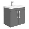 Brooklyn 600mm Gloss Grey 2 Door Wall Hung Vanity Unit -Wall Hung Vanity Units Shop BWH6GG nw p