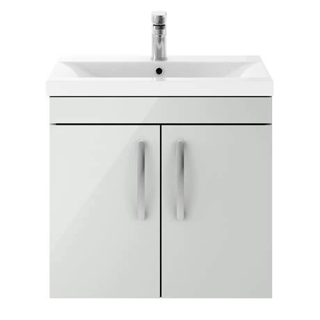 Brooklyn 600mm Grey Mist 2 Door Wall Hung Vanity Unit 6 Brooklyn 600mm Grey Mist 2 Door Wall Hung Vanity Unit - Image 4