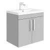 Brooklyn 600mm Grey Mist 2 Door Wall Hung Vanity Unit -Wall Hung Vanity Units Shop BWH6GM np