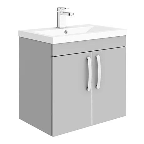 Brooklyn 600mm Grey Mist 2 Door Wall Hung Vanity Unit 3 Brooklyn 600mm Grey Mist 2 Door Wall Hung Vanity Unit