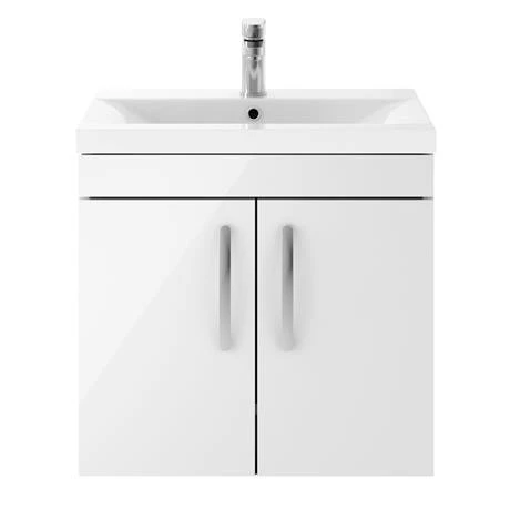 Brooklyn 600mm Gloss White 2 Door Wall Hung Vanity Unit 7 Brooklyn 600mm Gloss White 2 Door Wall Hung Vanity Unit - Image 5
