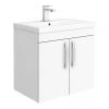 Brooklyn 600mm Gloss White 2 Door Wall Hung Vanity Unit 1 Brooklyn 600mm Gloss White 2 Door Wall Hung Vanity Unit -Wall Hung Vanity Units Shop BWH6GW np