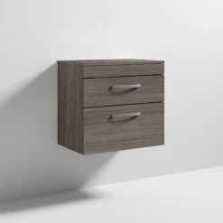 Brooklyn Wall Hung Countertop Vanity Unit - Grey Avola - 605mm 2 Drawer with Chrome Handles 9 Brooklyn Wall Hung Countertop Vanity Unit - Grey Avola - 605mm 2 Drawer with Chrome Handles -Wall Hung Vanity Units Shop BWH6WT2DG d4 460