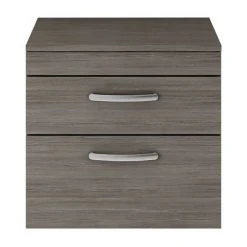 Brooklyn Wall Hung Countertop Vanity Unit - Grey Avola - 605mm 2 Drawer with Chrome Handles 7 Brooklyn Wall Hung Countertop Vanity Unit - Grey Avola - 605mm 2 Drawer with Chrome Handles -Wall Hung Vanity Units Shop BWH6WT2DG detail1 460