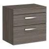 Brooklyn Wall Hung Countertop Vanity Unit - Grey Avola - 605mm 2 Drawer with Chrome Handles 1 Brooklyn Wall Hung Countertop Vanity Unit - Grey Avola - 605mm 2 Drawer with Chrome Handles -Wall Hung Vanity Units Shop BWH6WT2DG p1