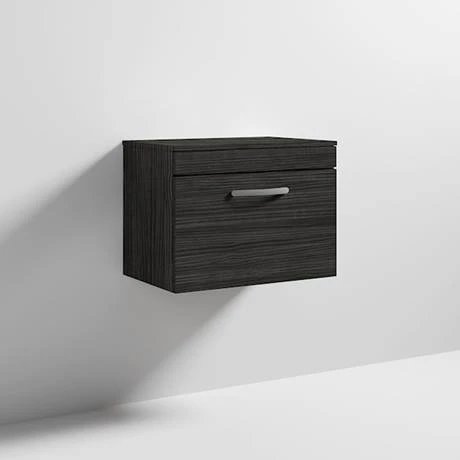 Brooklyn Wall Hung Countertop Vanity Unit - Black - 605mm 7 Brooklyn Wall Hung Countertop Vanity Unit - Black - 605mm - Image 5