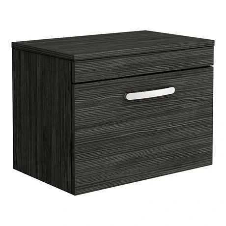 Brooklyn Wall Hung Countertop Vanity Unit - Black - 605mm 3 Brooklyn Wall Hung Countertop Vanity Unit - Black - 605mm