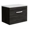 Brooklyn Wall Hung Countertop Vanity Unit - Black - 600mm with White Worktop & Chrome Handle 2 Brooklyn Wall Hung Countertop Vanity Unit - Black - 600mm with White Worktop & Chrome Handle -Wall Hung Vanity Units Shop BWH6WW p