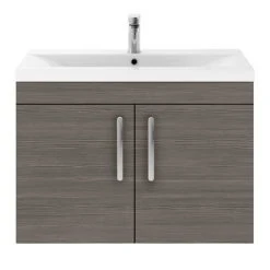 Brooklyn 800mm Grey Avola 2 Door Wall Hung Vanity Unit 9 Brooklyn 800mm Grey Avola 2 Door Wall Hung Vanity Unit -Wall Hung Vanity Units Shop BWH82DGA d4 460